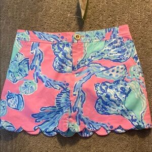 Lilly Pulitzer Pink and Blue Floral Shorts